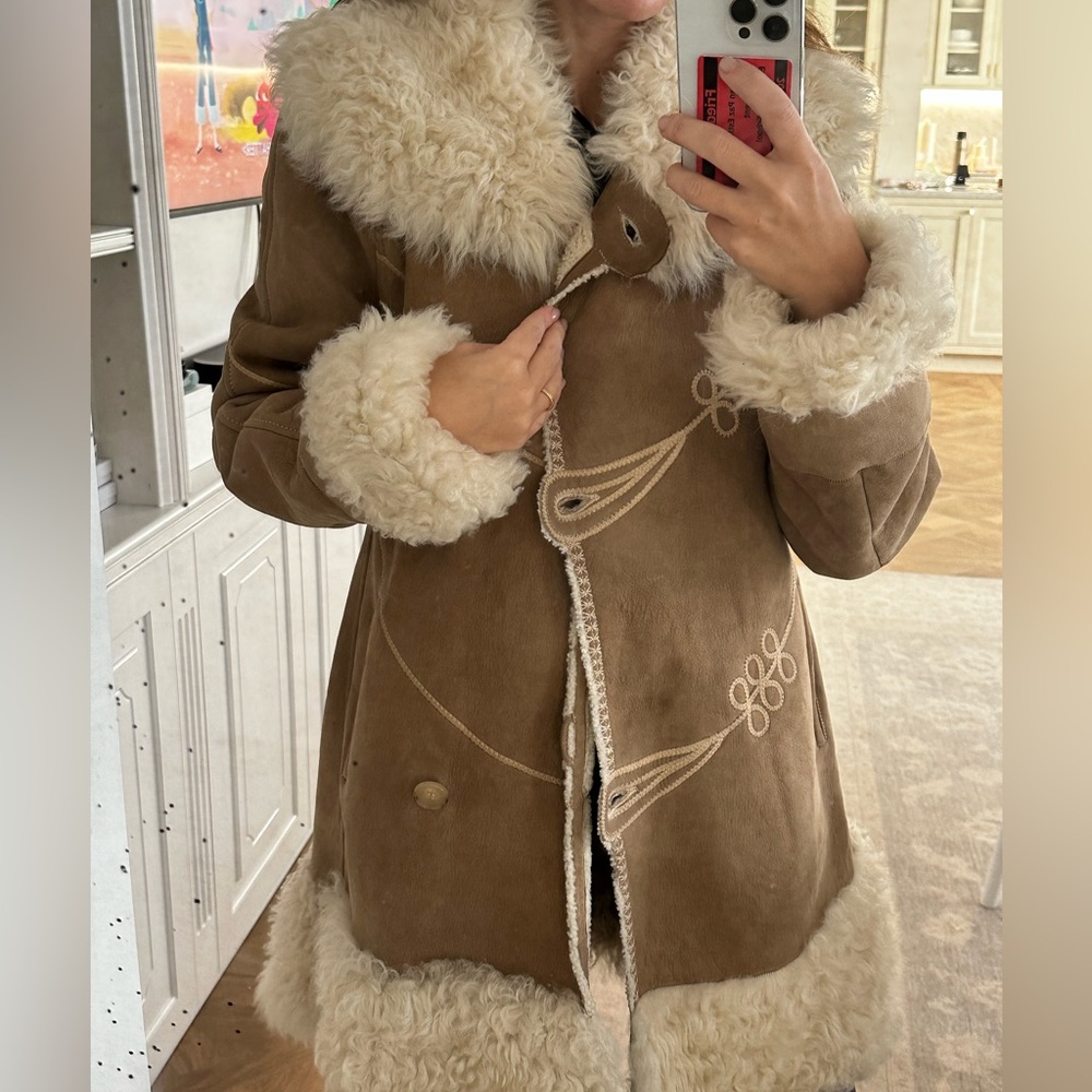 VINTAGE shearling jacket SIZE S